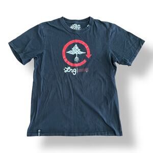 LRG Premium Fit Black Graphic Tee XL Tree Logo Streetwear Skate‎